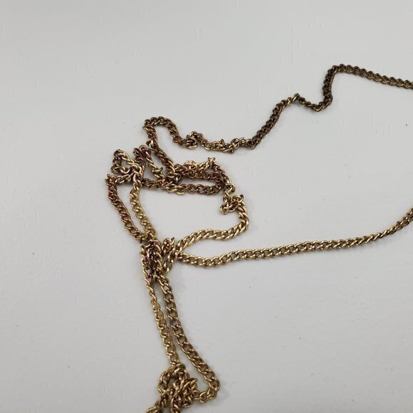 Geode Necklace Green Gold Tone Chain Rock Crystal - Picture 3 of 8